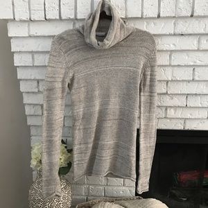 White + Grey Columbia Turtleneck